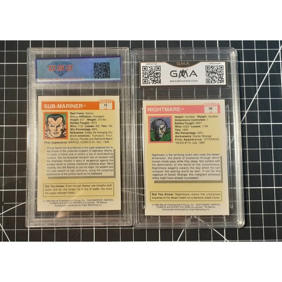 1990 Impel Marvel Universe Series 1 Graded 9.0 Lot, Namor #16 - Picture 4 of 6